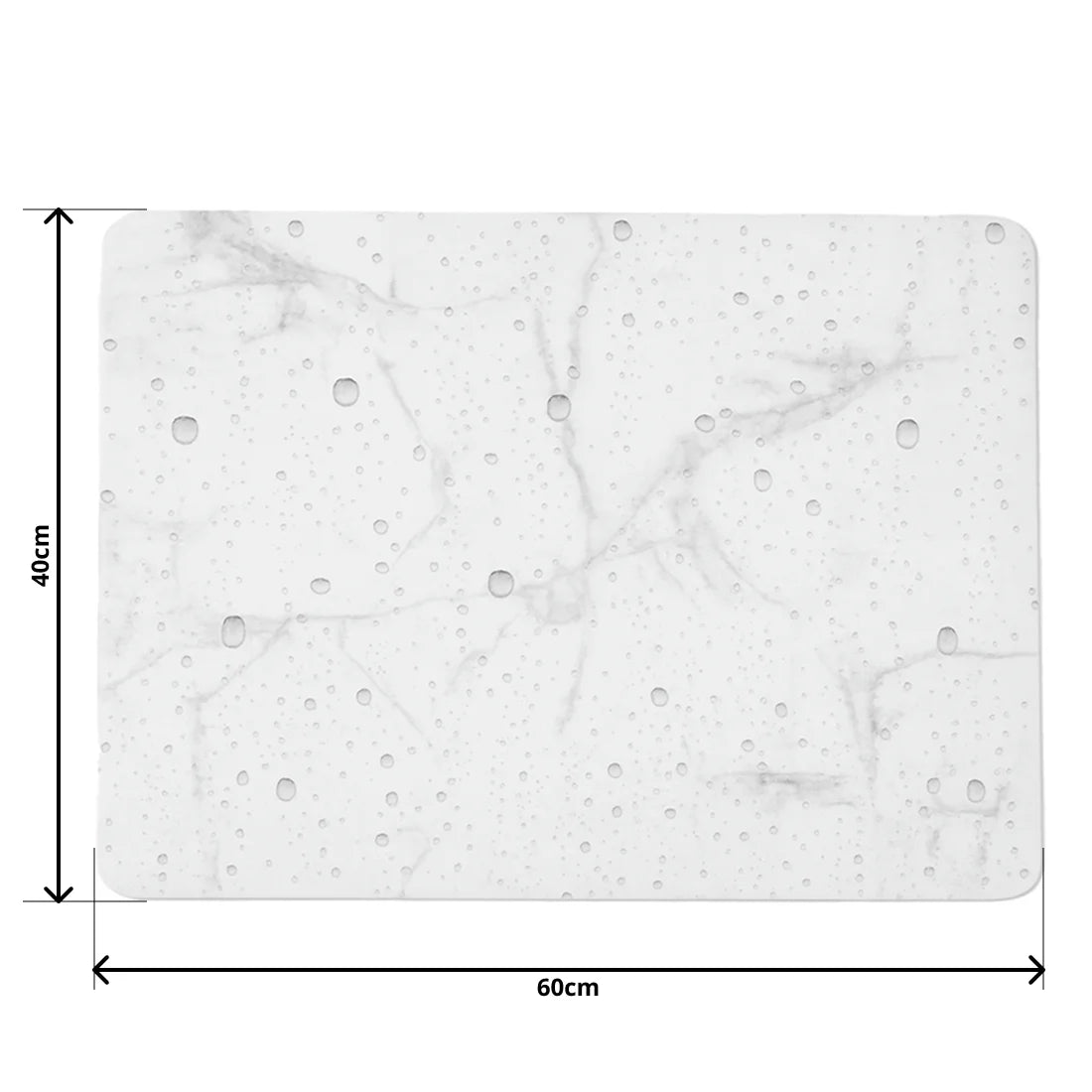 Diatomite Stone Bath Mat 40x60 cm - Super Absorbent and Quick Drying Non-Slip Design for Bathroom Safety and Hygiene, Easy to Clean with Modern Aesthetic.