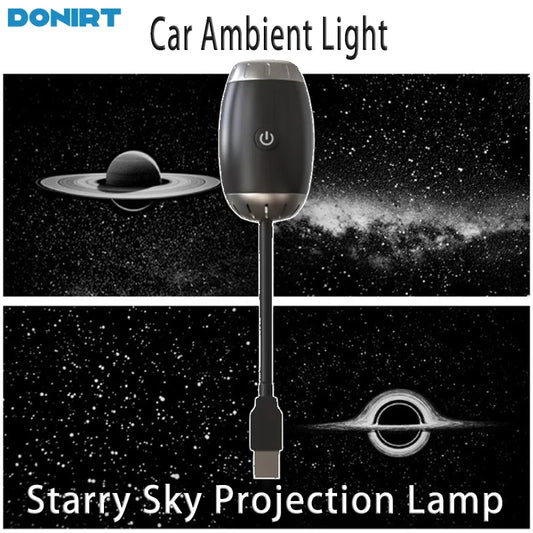 Mini Proyector LED Ambiental para Coche o Habitación con Enfoque Ajustable y Efecto Atmosférico