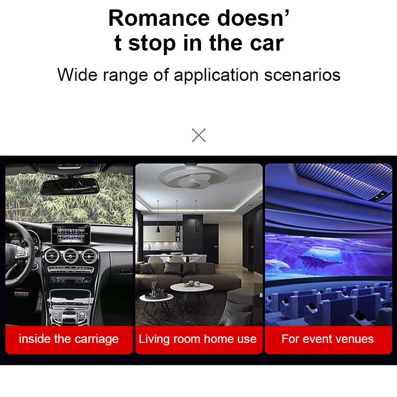 Mini Proyector LED Ambiental para Coche o Habitación con Enfoque Ajustable y Efecto Atmosférico